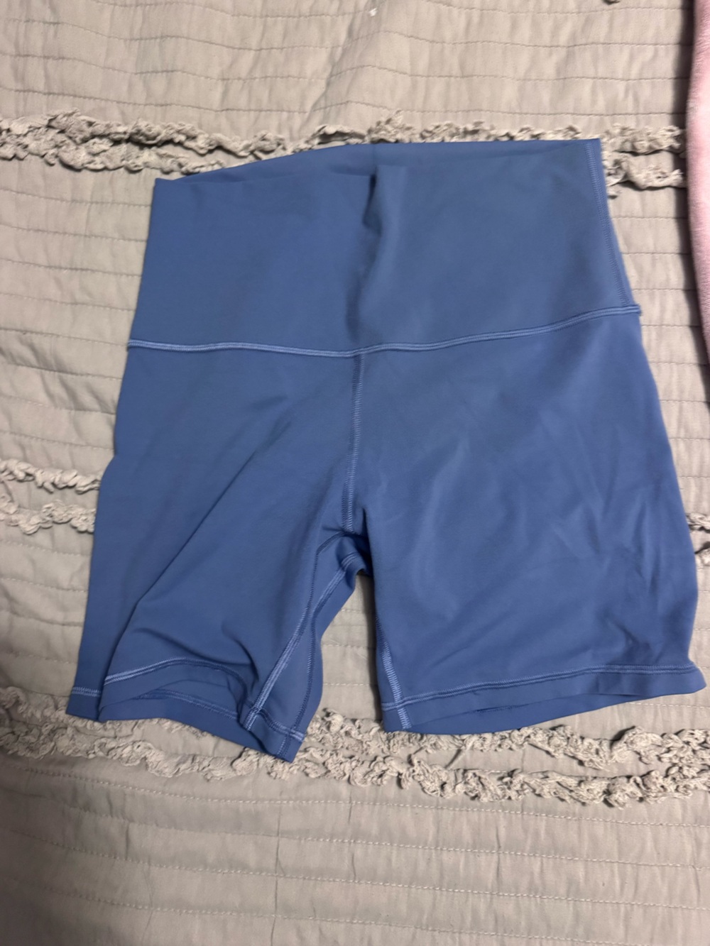lululemon athletica blue high-waist athletic shorts